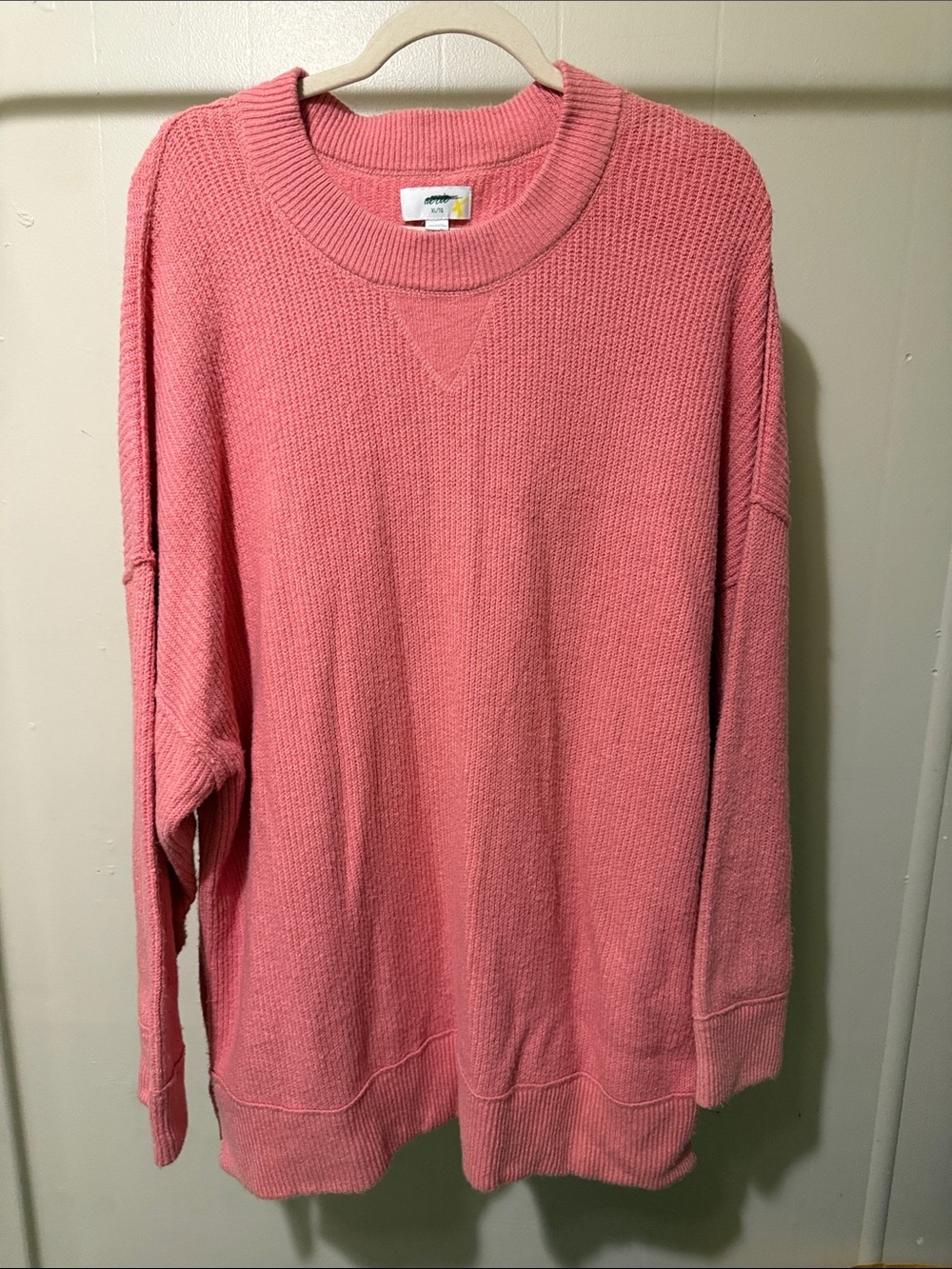 aerie oversized Coral Pink Knit Pullover size XL